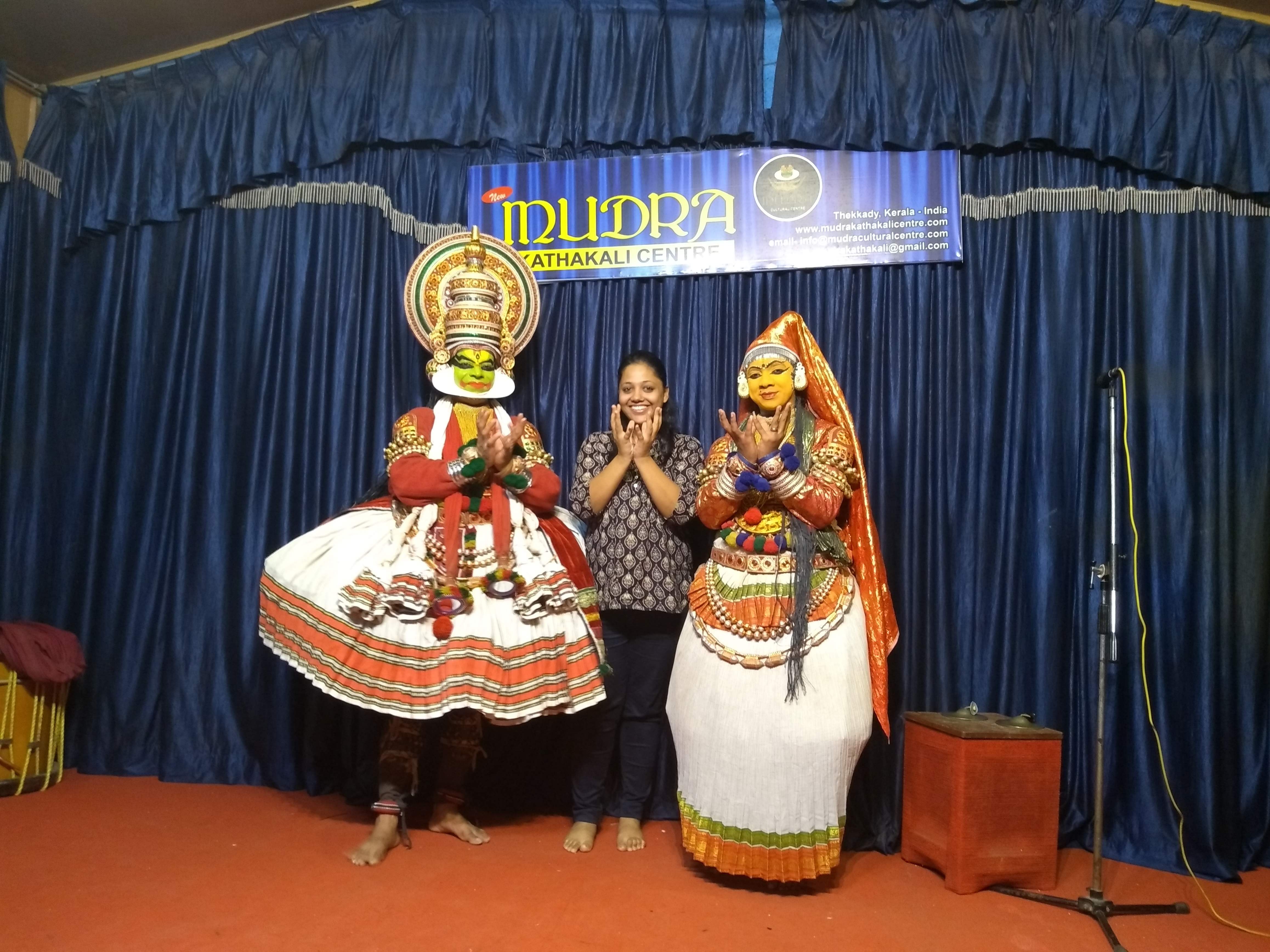   Shubhra with two Mohininattyam dancers in Kerala