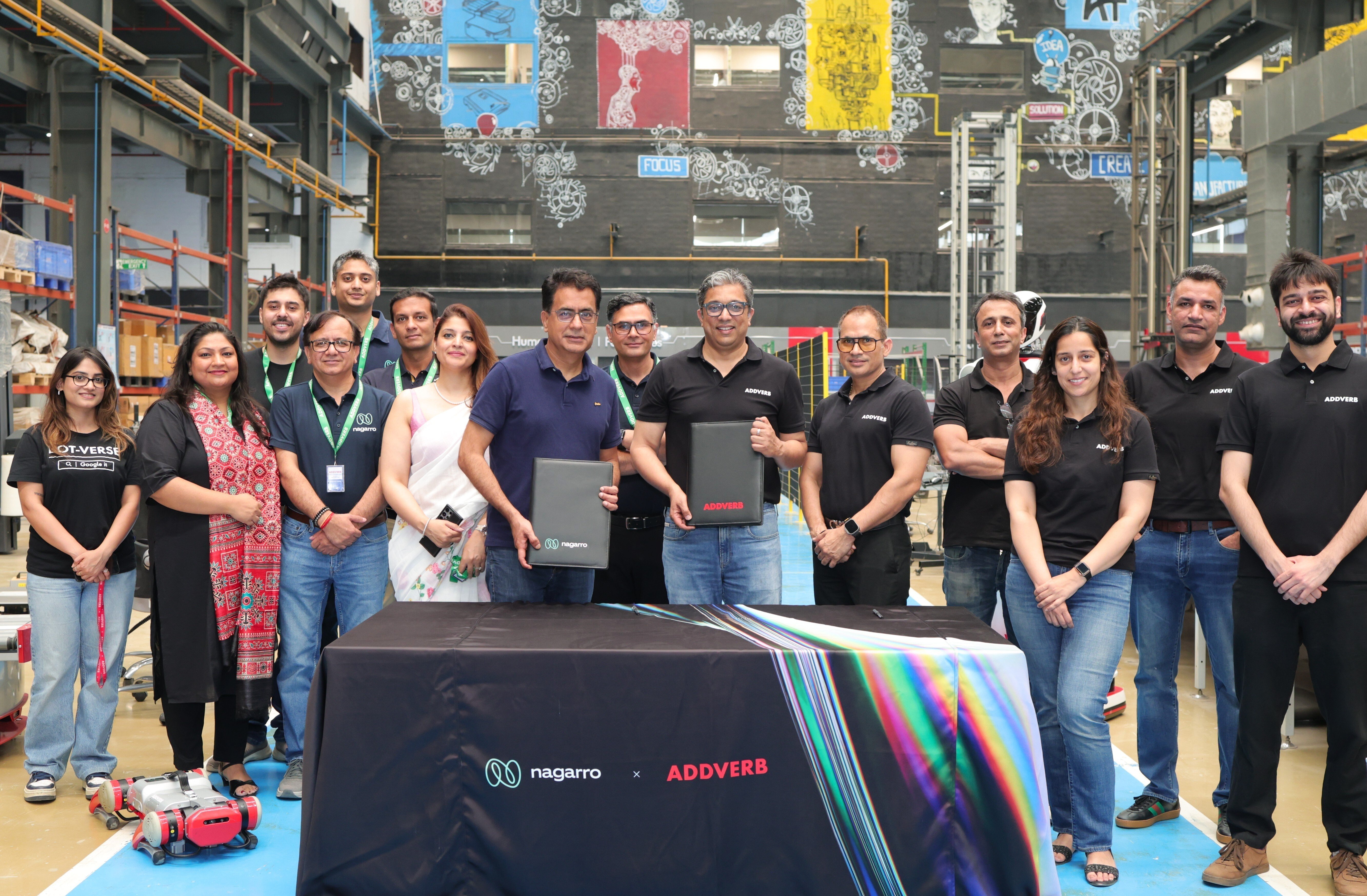Nagarro and Addverb colleagues at the MoU signing ceremony