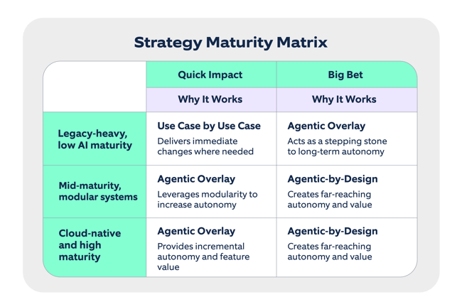 Strategy Maturity Matrix — Aligning current state with the right entry path.