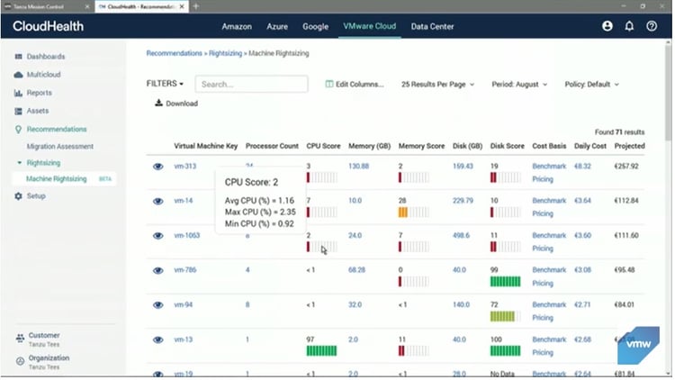 CloudHealth by VMWare - cloud cost management tool