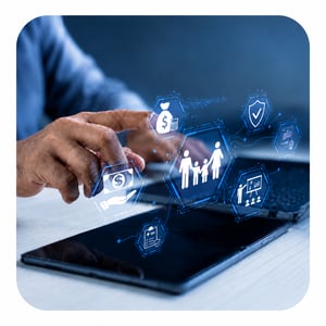 Digital interface for managing various employee benefits and financial tools.