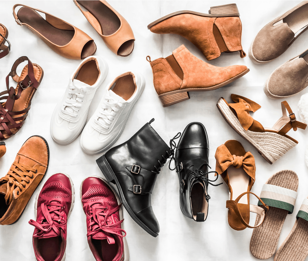 Types of footwears.