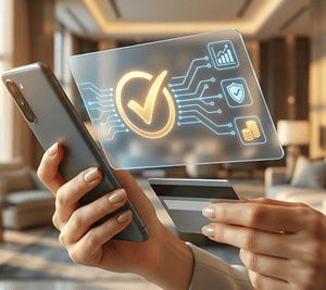 Hands of a woman in hospitality industry doing a transaction depicting connectivity-1