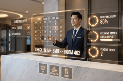 Hotel staff using Agentic AI