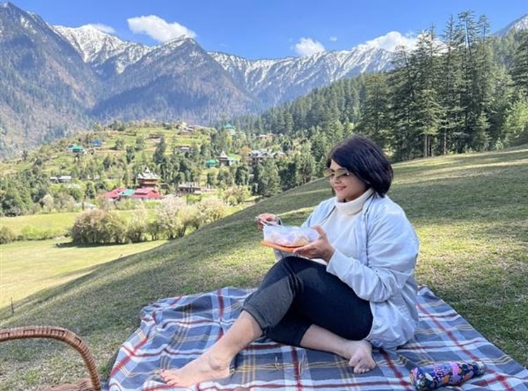 Madhurima in the hills
