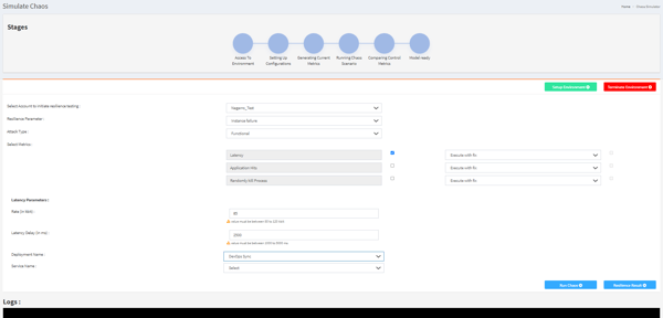 Chaos Engineering experiments Kubernetes - screenshot of how we can simulate chaos