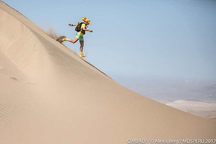 Running through the Ica desert in Peru