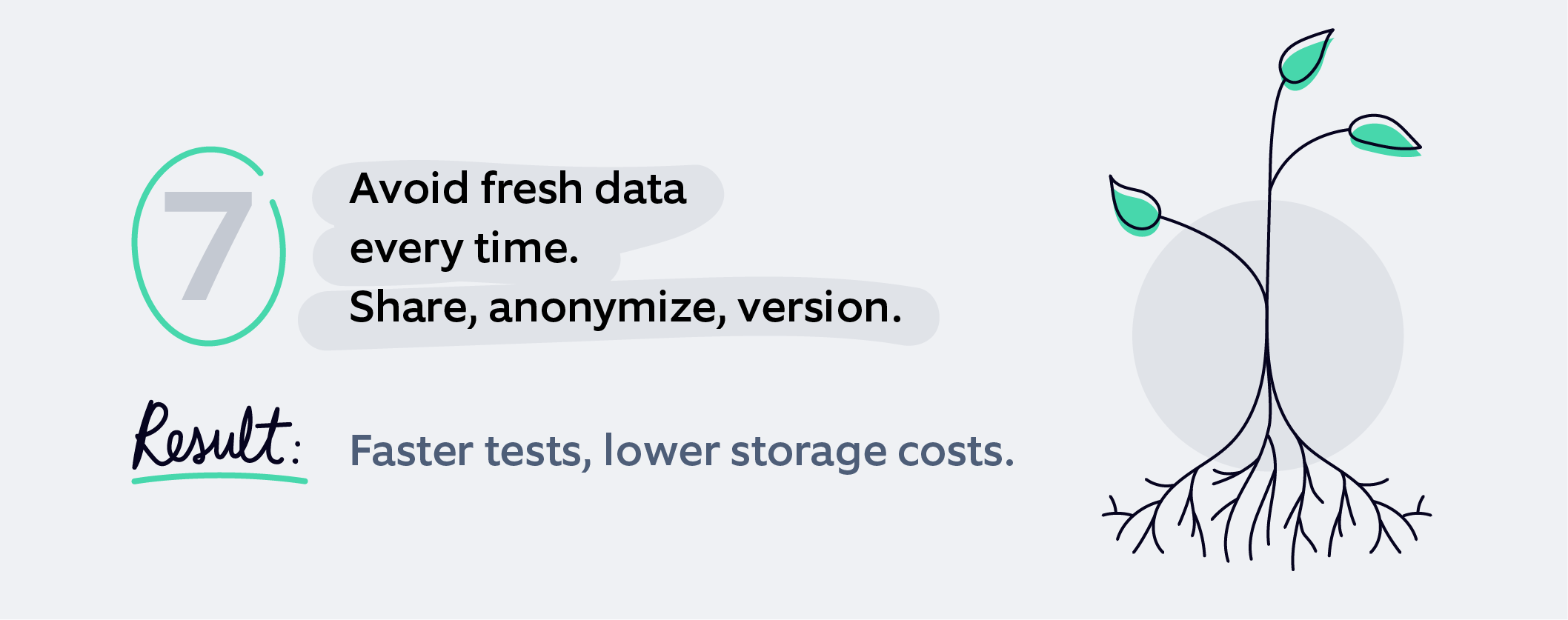 Establish a strategy for reusable test data