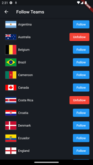 Nagarro FIFA World cup app _ Follow Team_Flutter