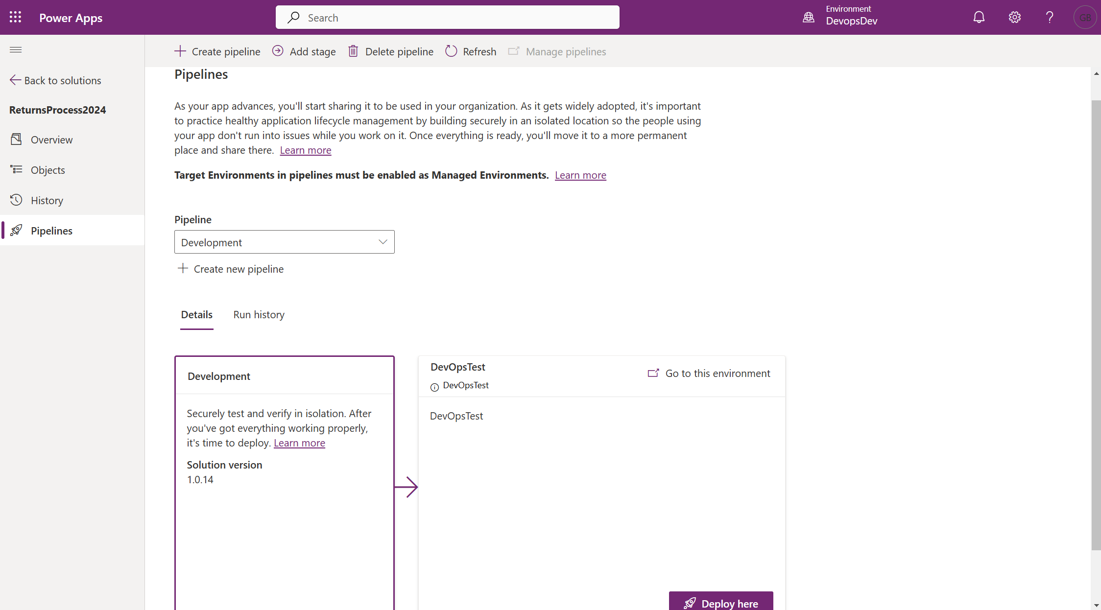 Pipelines in Power Platform