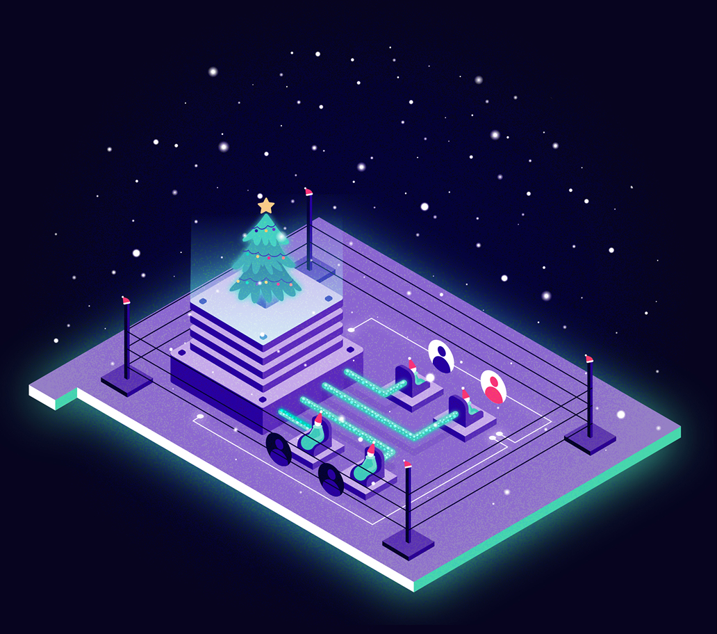 Christmas illustration showing holidays