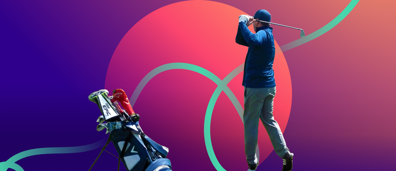 Illustration of Stefan Gerum SAP expert playing golf_d