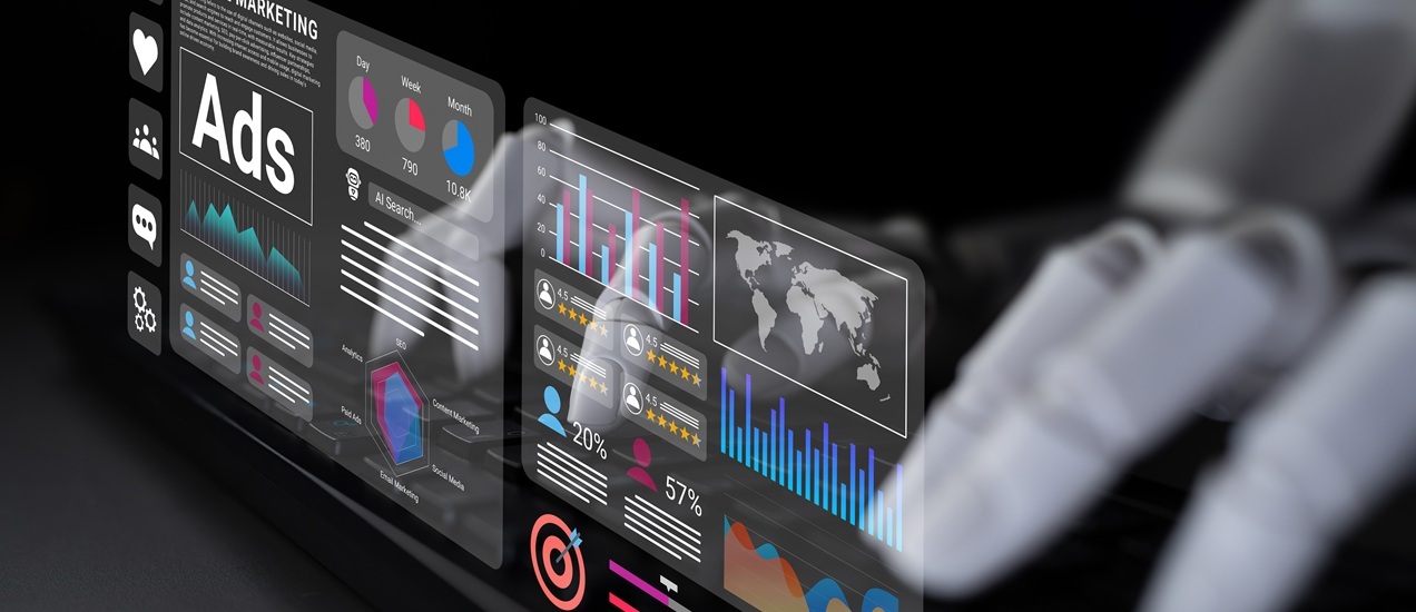 Intersection of digital marketing and artificial intelligence with interactive graphs