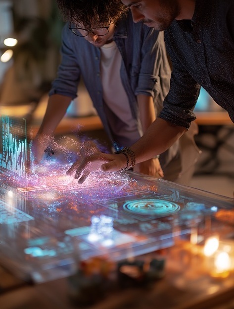 People working on a project