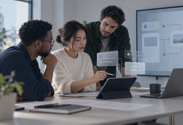 Product Team Collaborating with Calm AI-1
