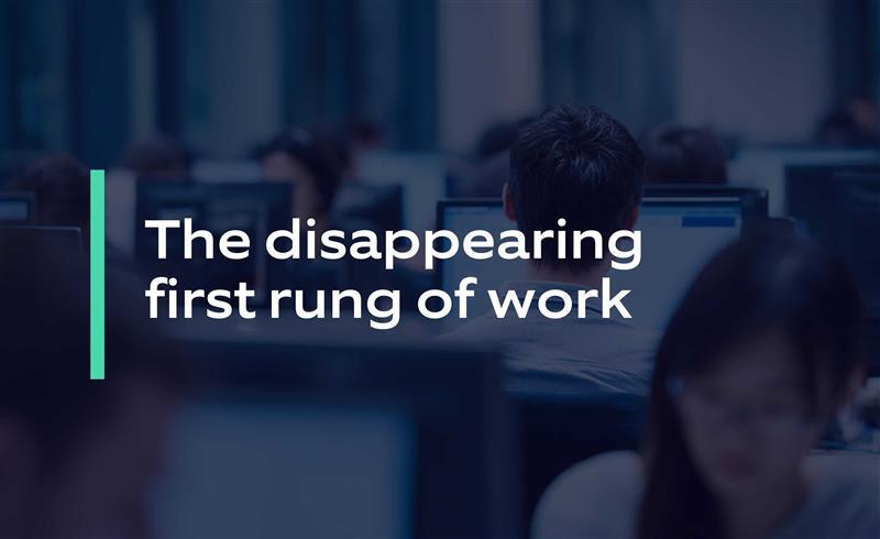 The disappearing first rung of work