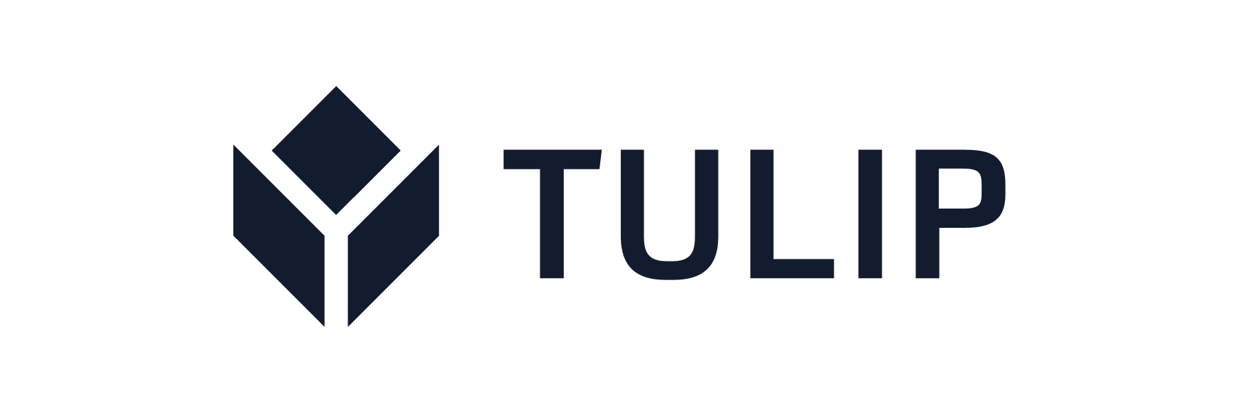 Tulip Icon and Wordmark Dark Navy Transparent