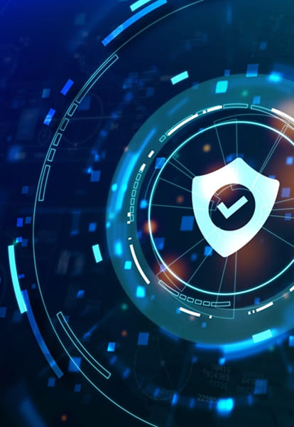 background image with compliance symbol