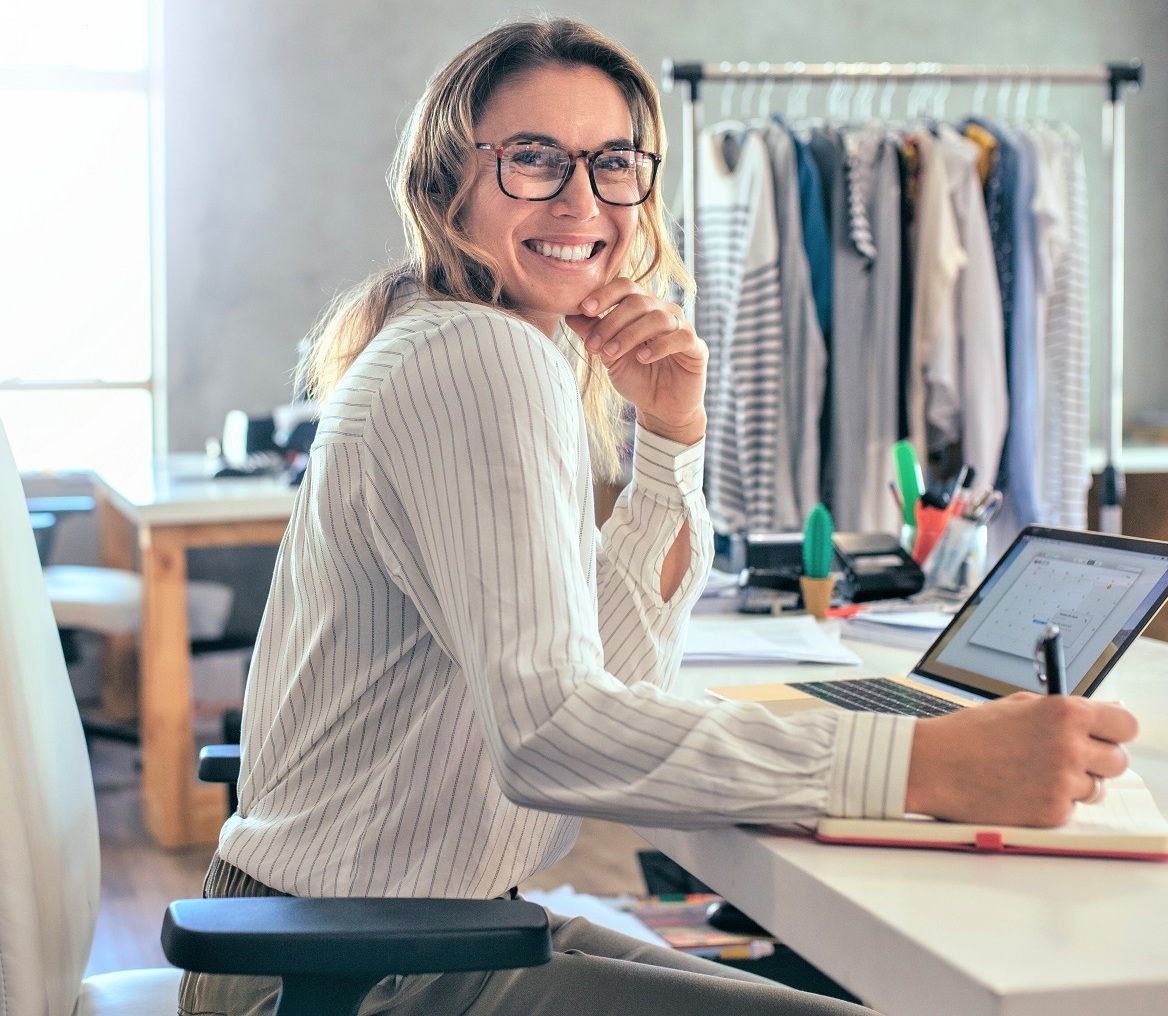 happy female business owner
