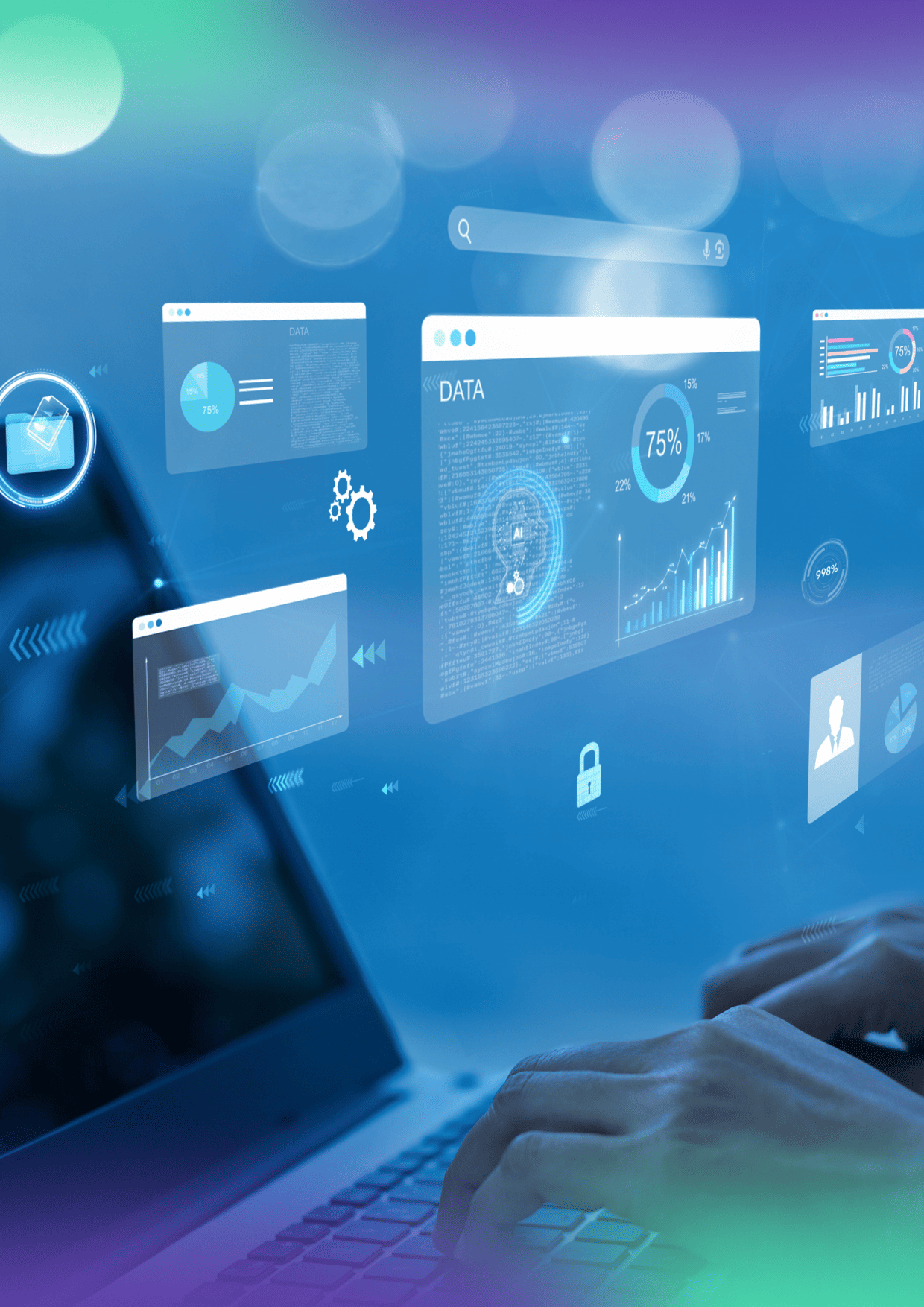 Screens of business reporting