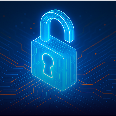 A digital representation of a lock.