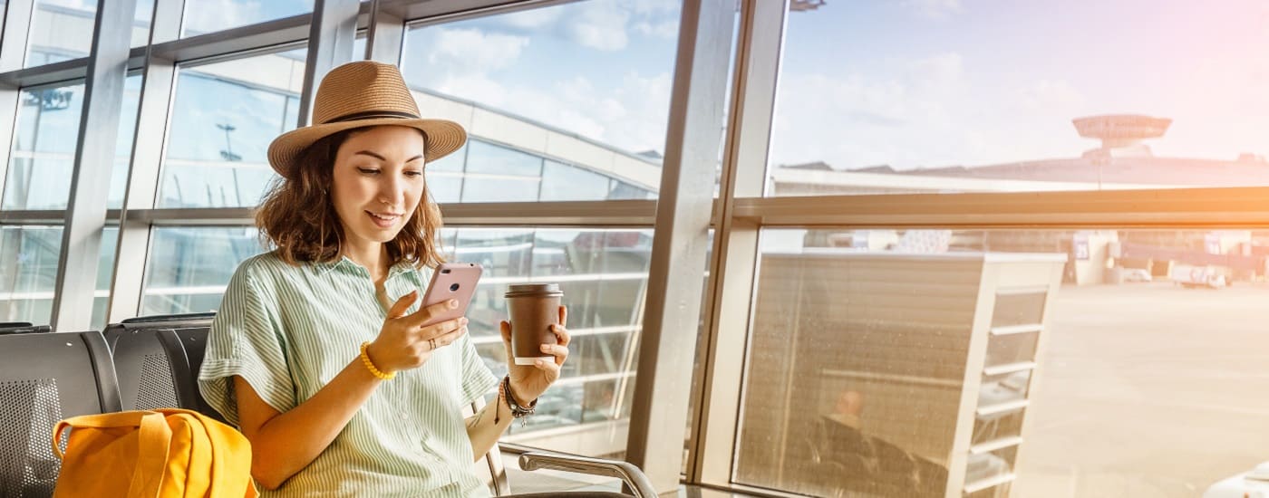 passenger at a smart airport